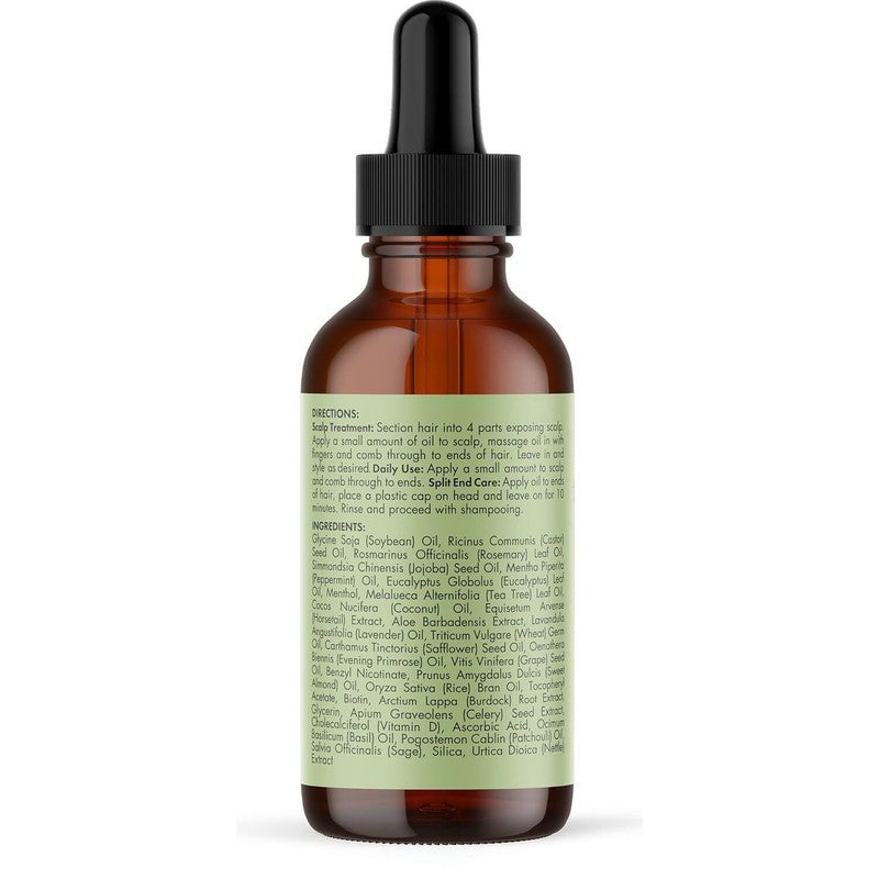 Mielle Organics Rosemary Mint Scalp & Hair Strengthening Oil for All Hair Types, 2 Ounce : Beauty & Personal Care
