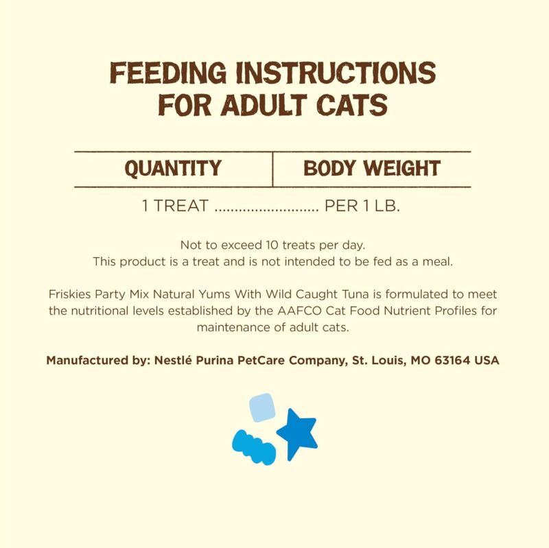 Purina Friskies Natural Cat Treats, Party Mix Natural Yums With Wild Caught Tuna