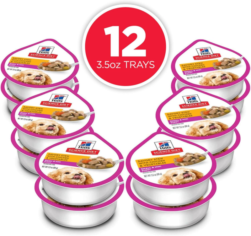 Hill's Science Diet Puppy Small Paws Savory Stew Chicken & Vegetables Canned Wet Dog Food, 3.5 oz., Case of 12: Pet Supplies: Amazon.com