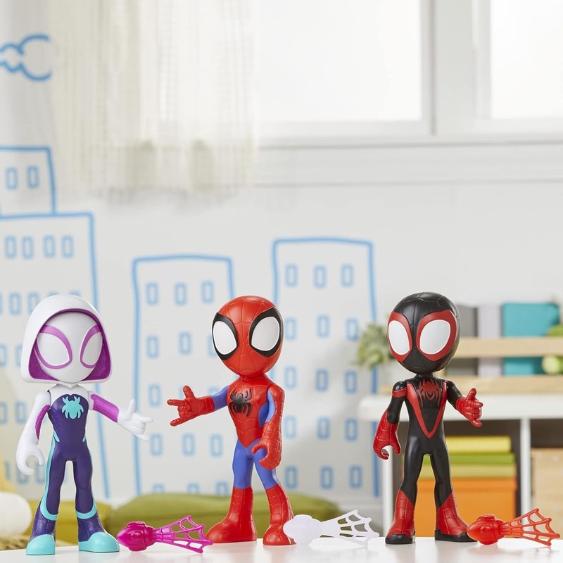 Spidey and his Amazing Friends Supersized Hero Multipack, 3 Large Action Figures, Marvel Preschool Super Hero Toy, Ages 3 and Up, 9 Inches (Amazon Exclusive) : Toys & Games