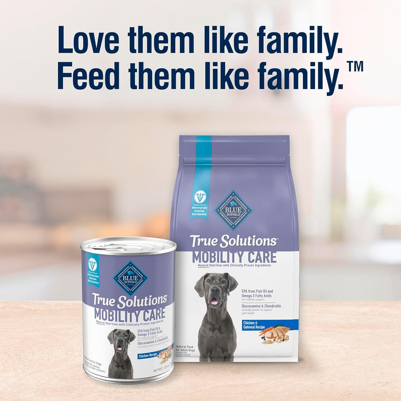 Blue Buffalo True Solutions Mobility Care Wet Dog Food for Adult Dogs, Made with Natural Ingredients, Chicken, 12.5-oz. cans (12 Count) : Pet Supplies