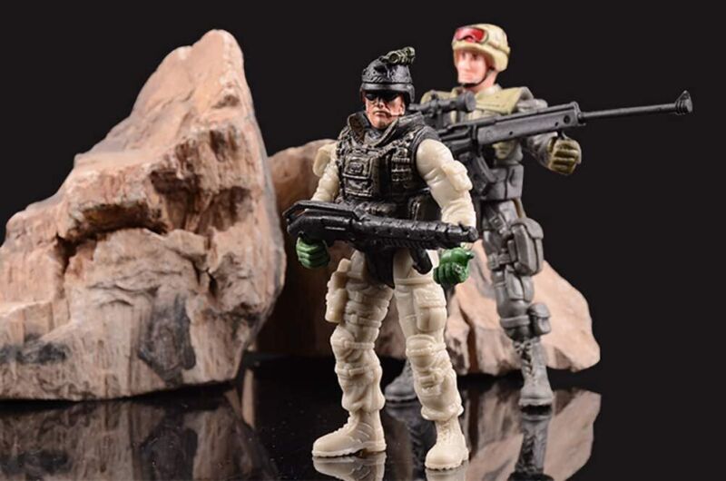 HAPTIME Military Action Figure Play Set for Kids - Army Men Soldiers Toys for Boys and Girls Ages 3-9 (SWAT Team Edition) : Toys & Games