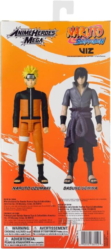 ANIME HEROES MEGA - Naruto - Sasuke Uchiha 12" Action Figure