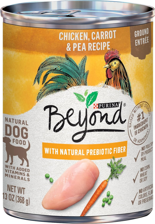 Purina Beyond Chicken, Carrot and Pea Ground Grain Free Wet Dog Food Natural Pate with Added Vitamins and Minerals - (Pack of 12) 13 oz. Cans: Pet Supplies: Amazon.com
