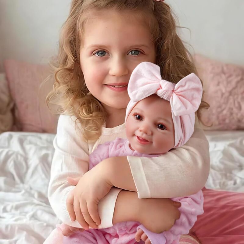 BABESIDE Reborn Baby Dolls Sunny - 17Inch Cute Soft Vinyl Realistic Baby Doll Poseable Smiling Real Life Baby Dolls with Complete Accessories for 3+ Years Old Gifts : Toys & Games