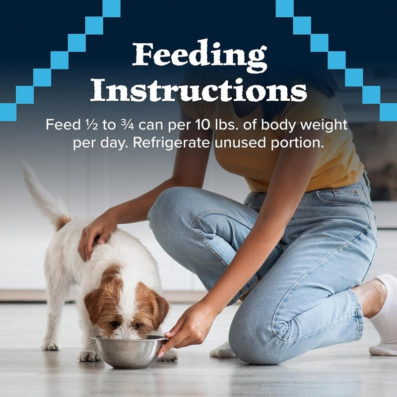 Blue Buffalo Wilderness Natural High Protein Wet Food for Senior Dogs, Turkey & Chicken, 12.5-oz Cans, 12-Count