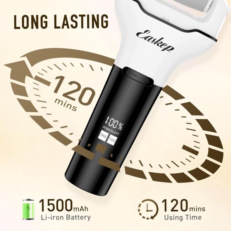 Electric Foot Callus Remover Easkep Rechargeable Portable Electronic Foot File Pedicure Tools, Waterproof 16 in 1 Callus Remover Kit, Professional Pedicure Kit for Dead Hard Cracked Dry Skin (Black) : Beauty & Personal Care