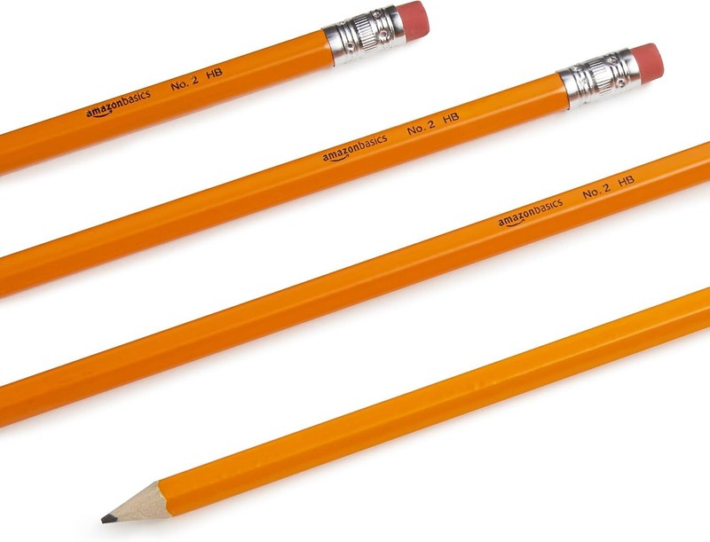 Amazon Basics Wood-Cased #2 Pencils, Pre-sharpened, HB Lead Bulk Box, 150 Count, Yellow : Office Products