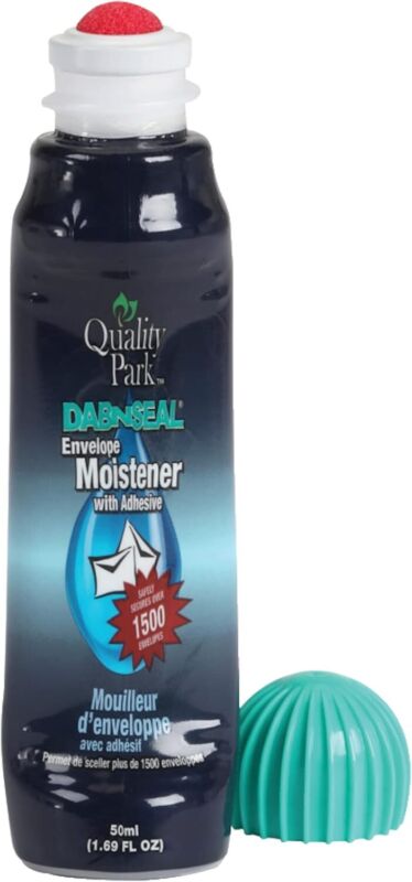 Quality Park Dab-N-Seal Envelope Moistener with Adhesive, 50ML Bottle, 4 Pack (46071) : Office Products
