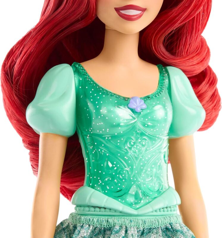 Mattel Disney Princess Toys, Ariel Fashion Doll, Sparkling Look with Red Hair, Blue Eyes & Tiara Accessory, Inspired by The Little Mermaid Movie : Toys & Games