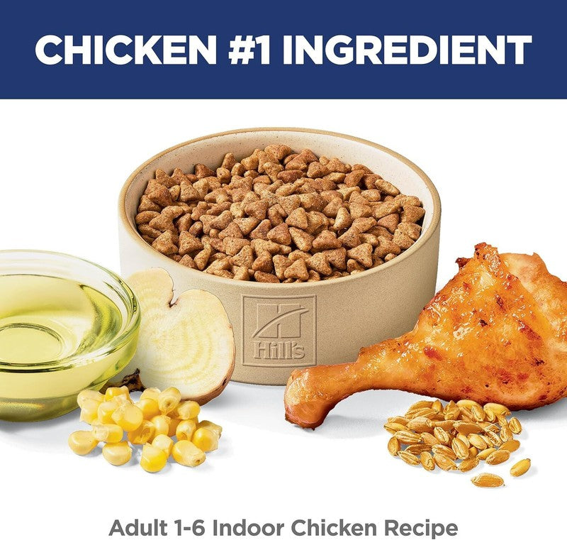 Hill's Science Diet Indoor, Adult 1-6, Easy Litter Box Cleanup, Dry Cat Food, Chicken Recipe, 7 lb Bag