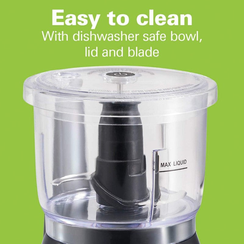 Hamilton Beach Electric Vegetable Chopper & Mini Food Processor, 3-Cup, 350 Watts, for Dicing, Mincing, and Puree, Black (72850): Home & Kitchen