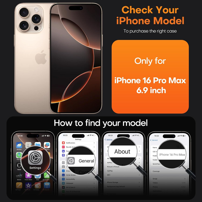 TAURI 3 in 1 for iPhone 16 Pro Max Case, Compatible with MagSafe [Not-Yellowing] with 2X Screen Protectors, Military-Grade Protection, Shockproof Slim Magnetic Case for 16 ProMax 6.9", Clear : Cell Phones & Accessories