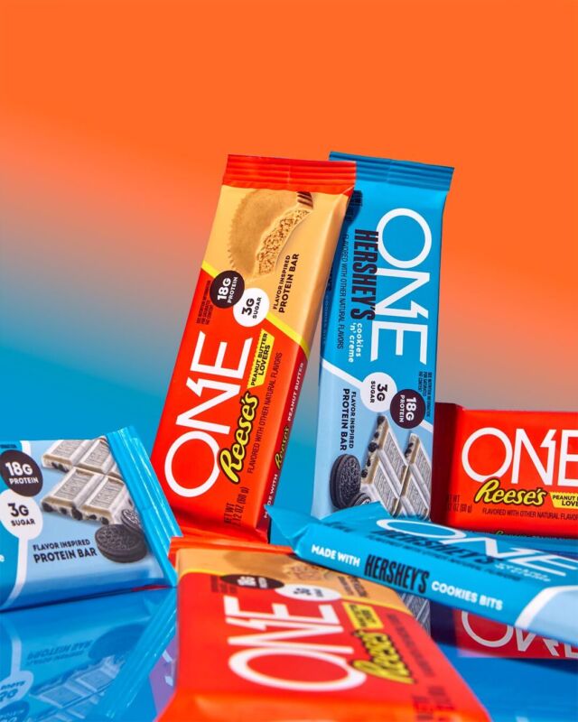 ONE Protein Bars, Reese's Peanut Butter Lovers, Gluten Free with 18g Protein and 3g Sugar, Pantry Staples, 2.12 oz (12 Count)