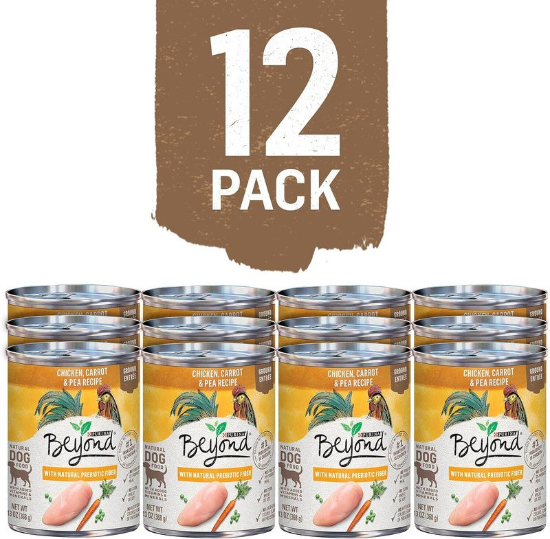 Purina Beyond Chicken, Carrot and Pea Ground Grain Free Wet Dog Food Natural Pate with Added Vitamins and Minerals - (Pack of 12) 13 oz. Cans: Pet Supplies: Amazon.com