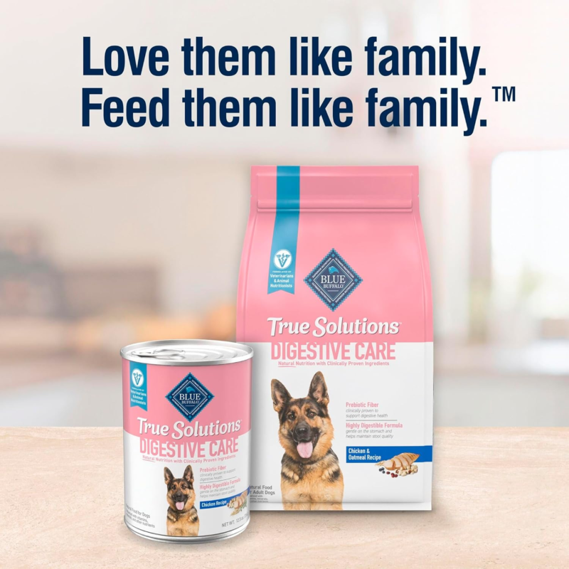 Blue Buffalo True Solutions Digestive Care Natural Dry Dog Food for Adult Dogs, Chicken, 4-lb. Bag