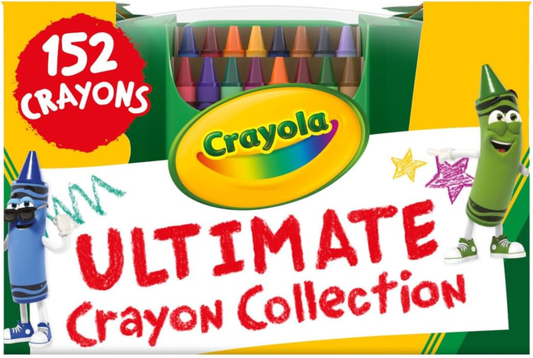 Crayola Ultimate Crayon Box Collection (152ct), Bulk Kids Crayon Caddy, Classic & Glitter Colors, Coloring Book Supplies, Gift for Kids : Toys & Games