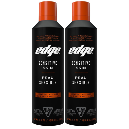 Edge Shaving Gel for Men, 9.5oz, 2 Pack Mens Shave Gel with Aloe, Mens Shaving Cream Sensitive Skin Shave Gel - Moisturizes, Protects, and Soothes : Beauty & Personal Care