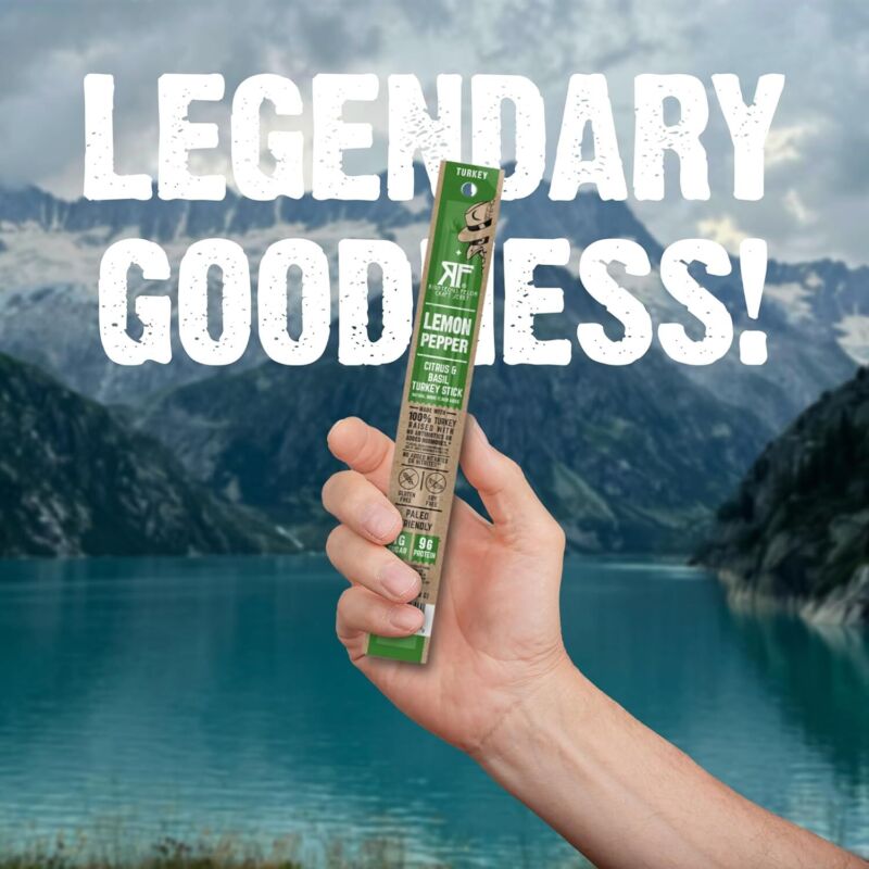 Righteous Felon Meat Sticks | 100% Turkey Sticks | Gluten Free & Keto Meat Sticks | Low Sugar & High Protein Turkey Sticks| Healthy Snack for Adults | Jerky Gifts for Men | Lemon Pepper, 10 Pack : Grocery & Gourmet Food