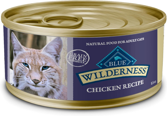 Blue Buffalo Tastefuls Natural Pate Wet Cat Food, Chicken Entrée 3-oz cans (Pack of 24)