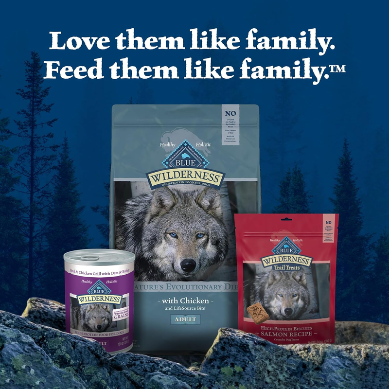 Blue Buffalo Wilderness Adult High-Protein Dry Dog Food Wholesome Grains Natural Ingredients : Pet Supplies