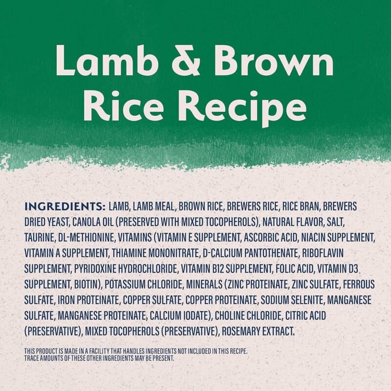 Natural Balance Limited Ingredient Adult Dry Dog Food with Healthy Grains, Lamb & Brown Rice Recipe, 4 Pound (Pack of 1) : Pet Supplies