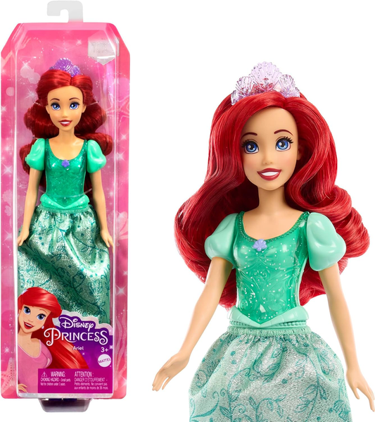 Mattel Disney Princess Toys, Ariel Fashion Doll, Sparkling Look with Red Hair, Blue Eyes & Tiara Accessory, Inspired by The Little Mermaid Movie : Toys & Games