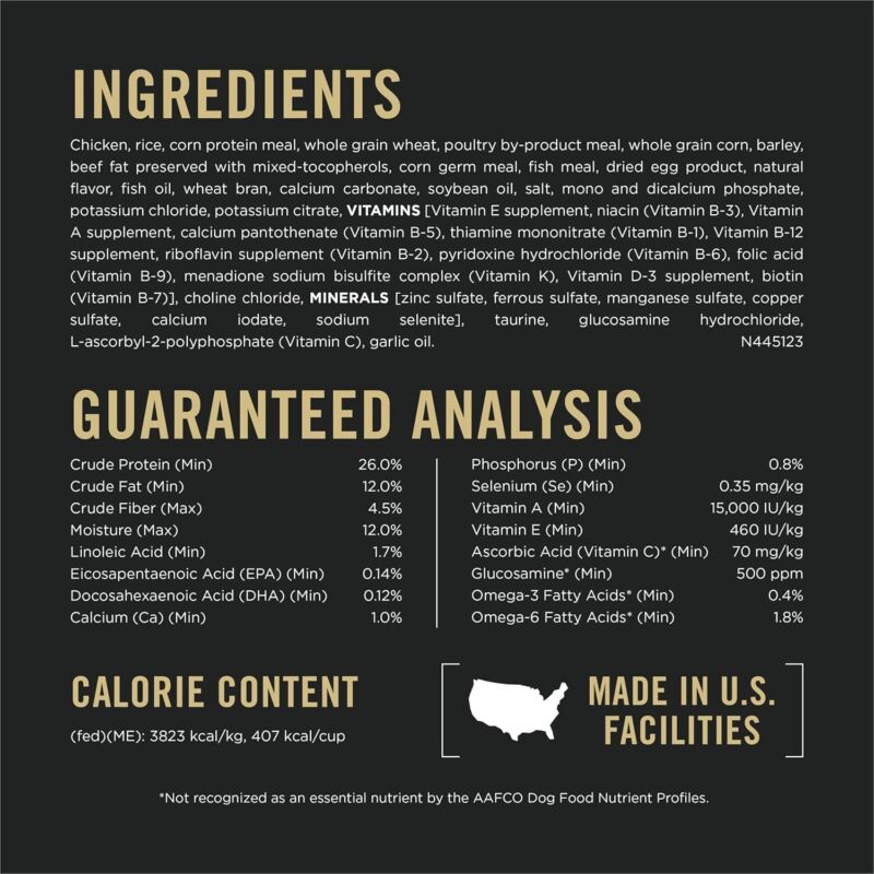 Purina Pro Plan High Protein, Digestive Health Large Breed Dog Food Dry, Chicken and Rice Formula - 18 lb. Bag: Dry Pet Food: Pet Supplies: Amazon.com