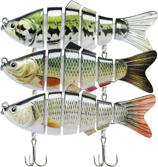 TRUSCEND Fishing Lures for Bass Trout Swimbaits for Bass Fishing Segmented Multi Jointed Swim Baits Slow Sinking Swimming Lures for Freshwater Saltwater Fishing Gear Lure Kit Fishing Gifts Plugs : Sports & Outdoors