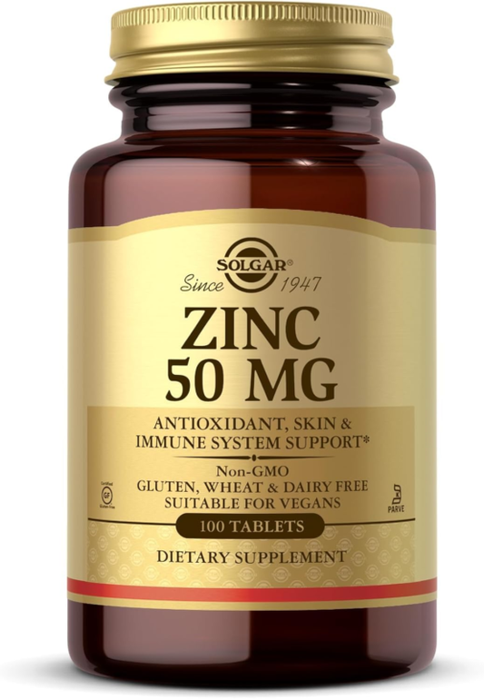 Solgar, Zinc 50 Mg, 100 Tablets : Health & Household