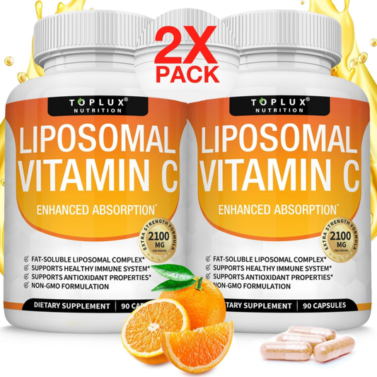 Liposomal Vitamin C 2100mg High Absorption Fat Soluble VIT C - Immune Support Collagen Booster Immunity Defense & Powerful Antioxidant, MCT Oil & Sunflower Lecithin, Acsorbic Acid, Vegan Non-GMO : Health & Household