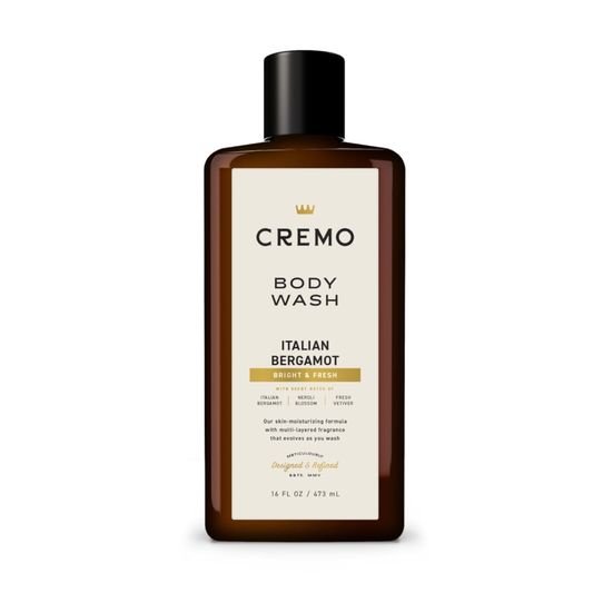 Cremo Body Wash Men, Notes of Italian Bergamot, Neroli Blossom, and Fresh Vetiver, Rich-Lathering Italian Bergamot, 16 Fl Oz : Beauty & Personal Care