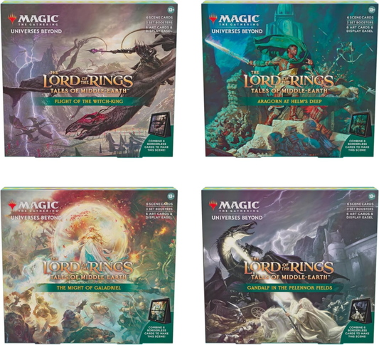 The Lord of The Rings: Tales of Middle-Earth Scene Boxes - All 4 for Magic: The Gathering : Toys & Games