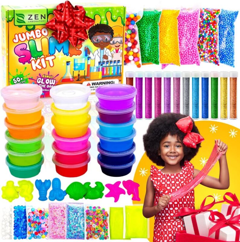Ultimate Slime Kit for Girls 10-12 | Perfect Toys for Girls 7-12 Years Old | Complete DIY Slime Making Kit for Kids and Boys | Christmas Party Favors : Toys & Games