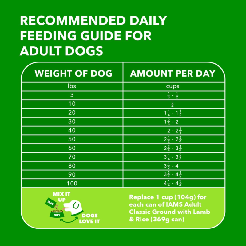 IAMS Proactive Health Minichunks Adult Dry Dog Food with Lamb & Rice, 30 lb. Bag : Pet Supplies