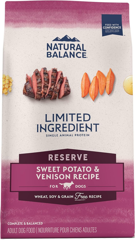 Natural Balance Limited Ingredient Adult Grain-Free Dry Dog Food, Reserve Sweet Potato & Venison Recipe, 4 Pound (Pack of 1) : Pet Supplies