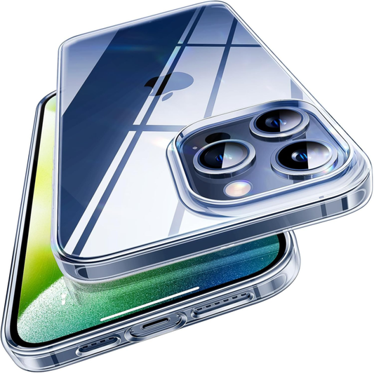 TORRAS Crystal Clear for iPhone 15 Pro Case, Ultra-Thin [Non-Yellowing] [Military Protection] Slim Fit Silicone TPU Cover for iPhone 15 Pro Phone Case, Soft, Clear, 6.1 inch : Cell Phones & Accessories
