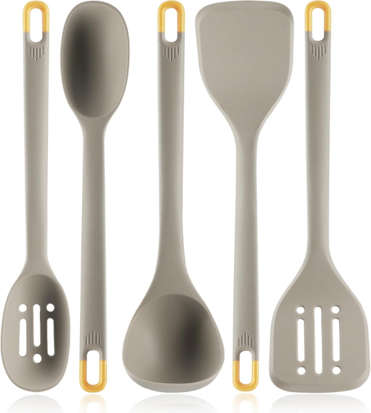 MOACC Silicone Kitchen Utensils Set 13" Heat Resistant BPA-Free Nonstick Light G