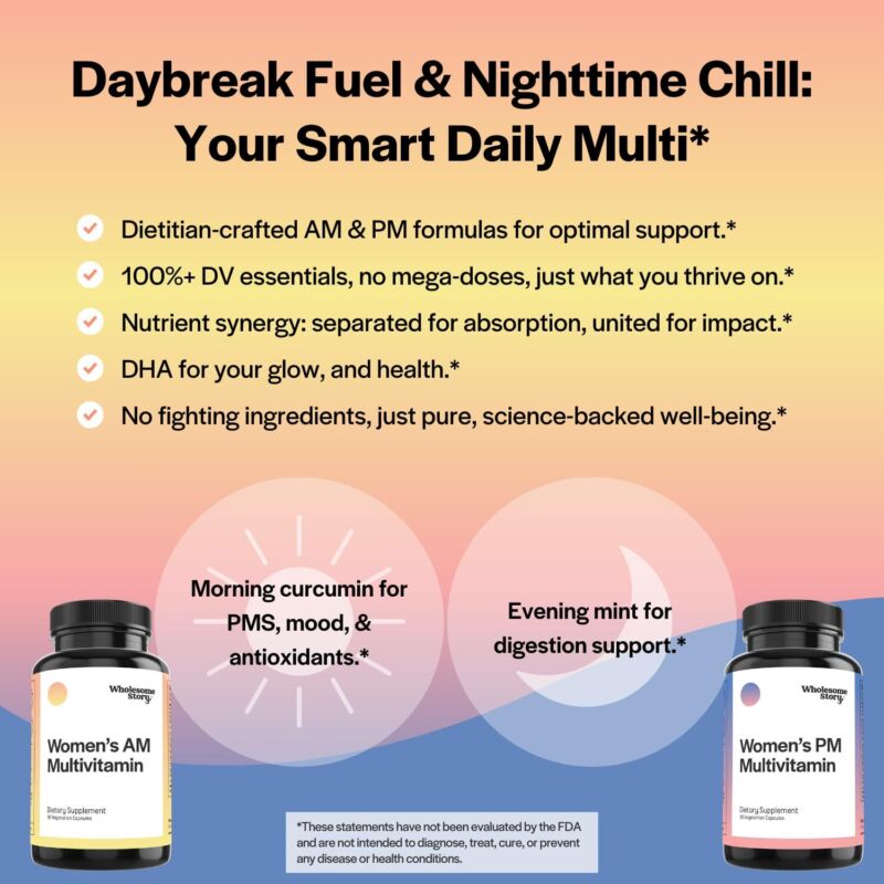 Daily Multivitamin for Women with Iron Folate Calcium Omega-3 DHA Vitamin D 2pk