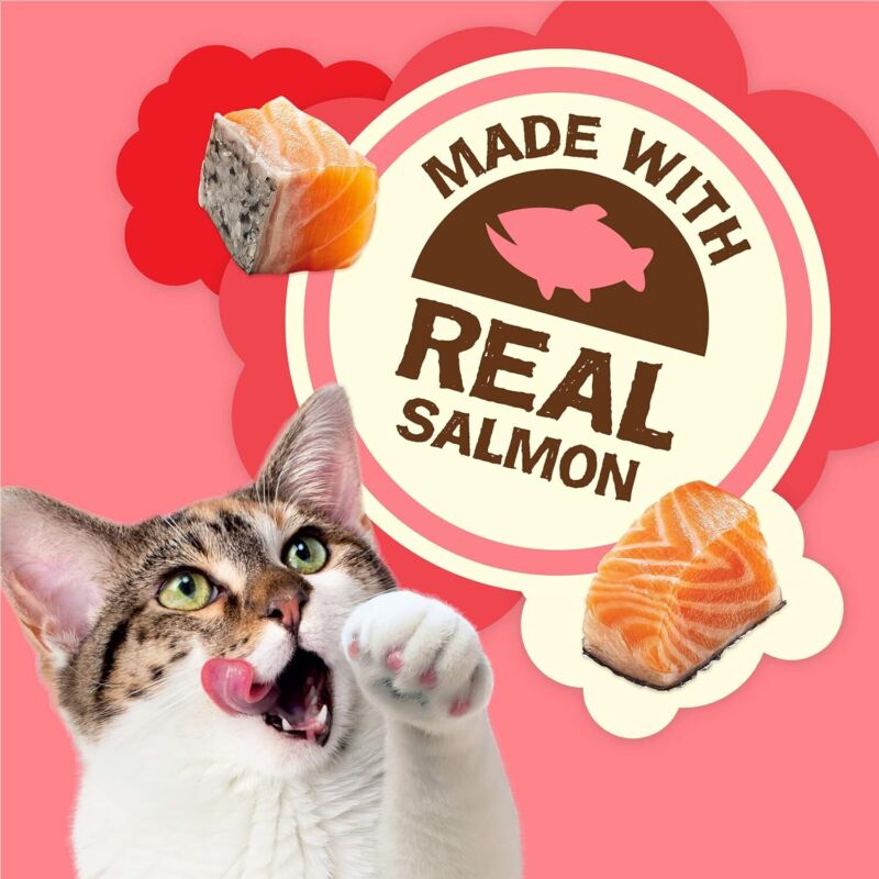 Purina Friskies Natural Cat Treats Party Mix Natural Yums With Real Salmon,20 oz