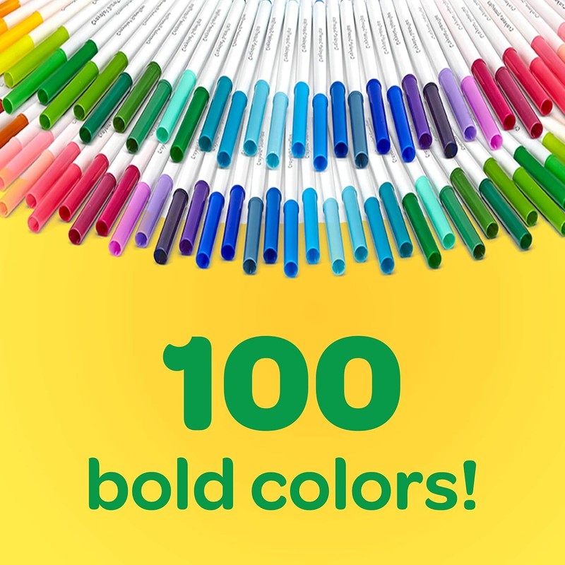Crayola Super Tips Marker Set 100ct Washable Fine Point Markers for Kids & Adult