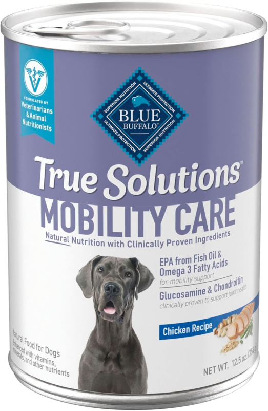 Blue Buffalo True Solutions Mobility Care Wet Dog Food for Adult Dogs, Made with Natural Ingredients, Chicken, 12.5-oz. cans (12 Count) : Pet Supplies