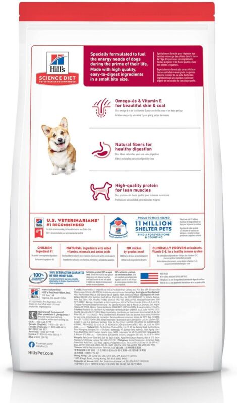 Hill's Science Diet Adult 1-6, Adult 1-6 Premium Nutrition, Small Kibble, Dry Dog Food, Chicken & Barley, 15 lb Bag : Pet Supplies