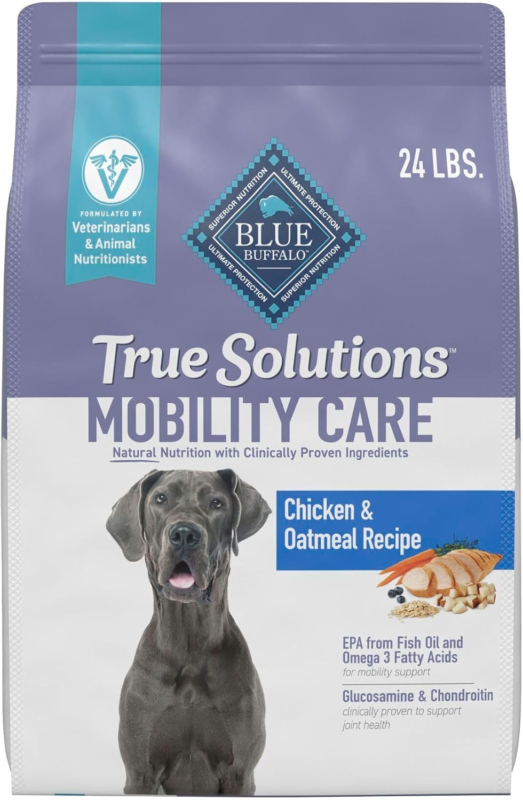 Blue Buffalo True Solutions Mobility Care Natural Dry Dog Food for Adult Dogs, Chicken, 24-lb. Bag