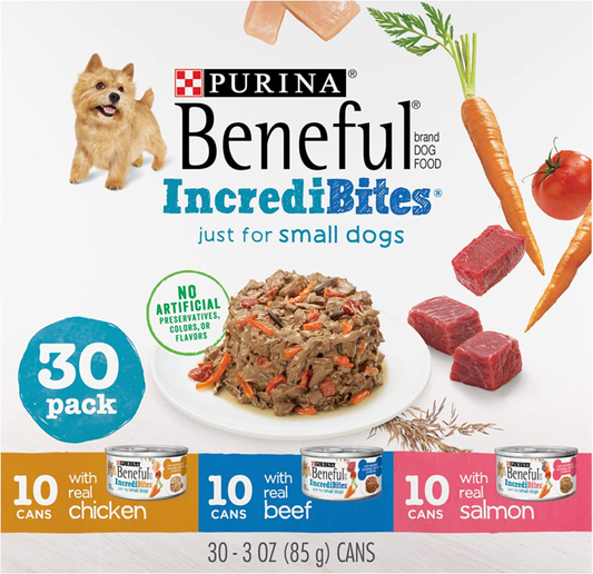 Purina Incredibites Small Breed Wet Dog Food Variety Pack Beef Chicken Salmon