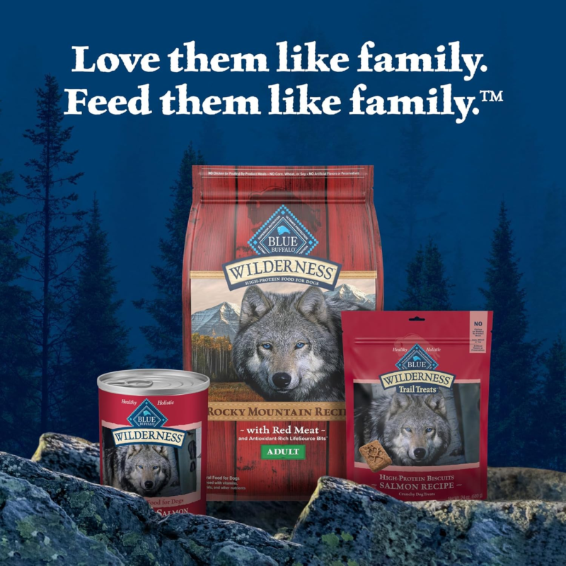 Blue Buffalo Wilderness Adult Wet Dog Food, High-Protein & Grain-Free, Made with Natural Ingredients, Salmon & Chicken Grill, 12.5-oz. Cans, 12 Count: Pet Supplies: Amazon.com