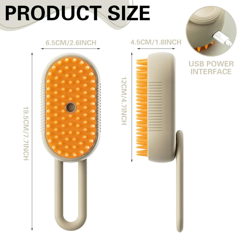4 in 1 Cat Steam Brush for Shedding, Rechargeable Steam Pet Brush for Dog and Cat, Anti-Static, Massage, Cleaning, Shedding & Combing All In One!(Brown) : Beauty & Personal Care