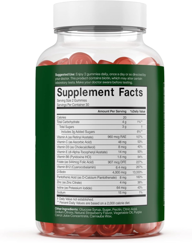 Embody: 60 Skin Gummies Multivitamin Retinol Gummy | Vitamin A Supplement for Anti-Aging, Glowing, Youthful & Clear Skin | Strong Hair & Nails with Biotin, Vitamin C, B12 & Zinc : Health & Household