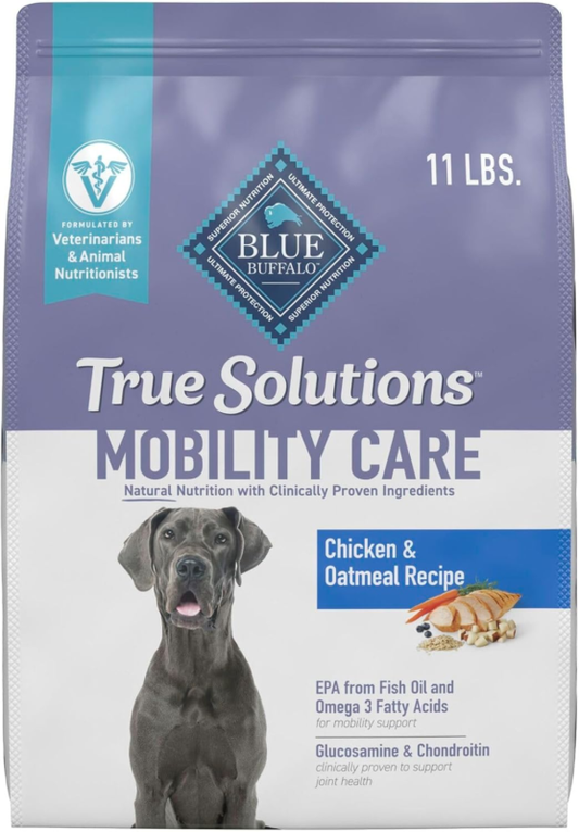 Blue Buffalo True Solutions Mobility Care Natural Dry Dog Food for Adult Dogs, Chicken, 11-lb. Bag