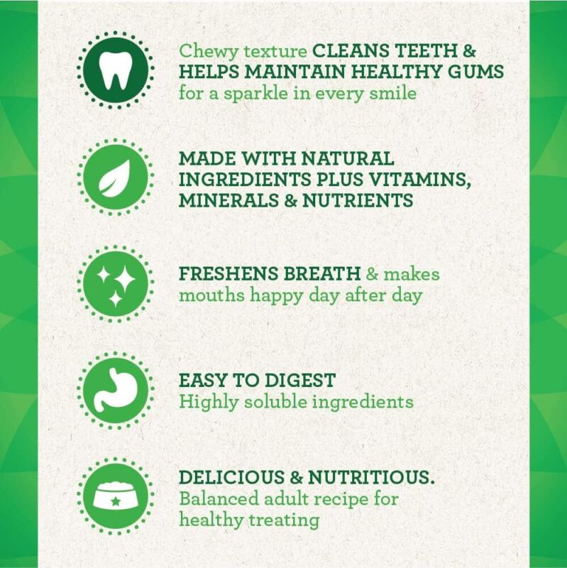 Greenies Original Regular Natural Dog Dental Care Dog Treats (36 Treats)